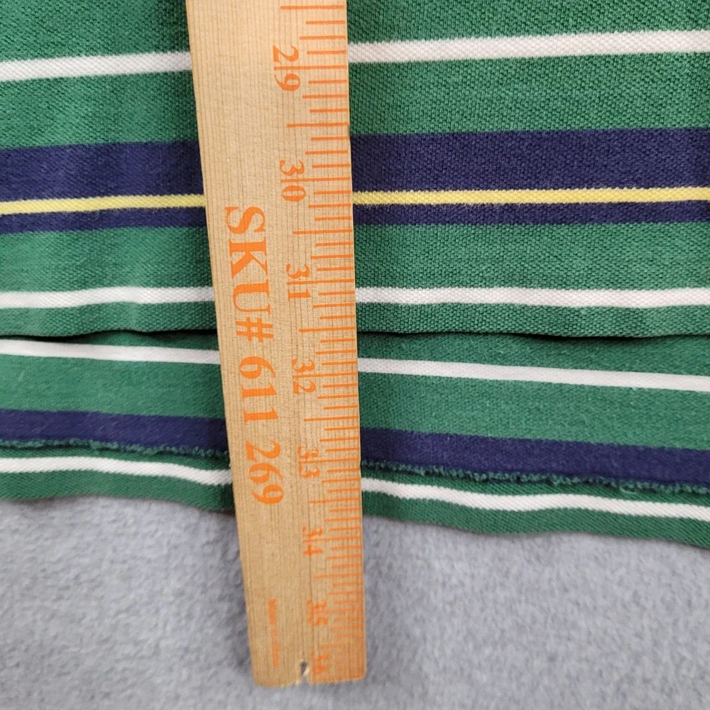 Polo Ralph Lauren Polo Shirt Mens XLT Green Striped Short Sleeve Cotton Tall